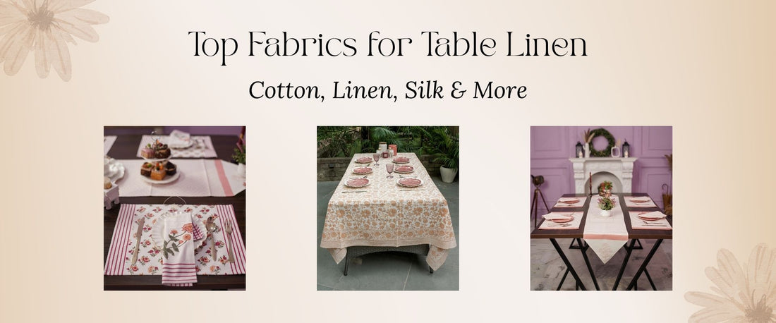 Top Fabrics for Table Linen: Cotton, Linen, Silk & More