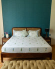 The Vrinda Set - Hand Block Printed Jaipuri Cotton Bed Sheet Set