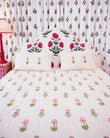 Heritage Mulmul Cotton Hand Block Quilted Bedspread