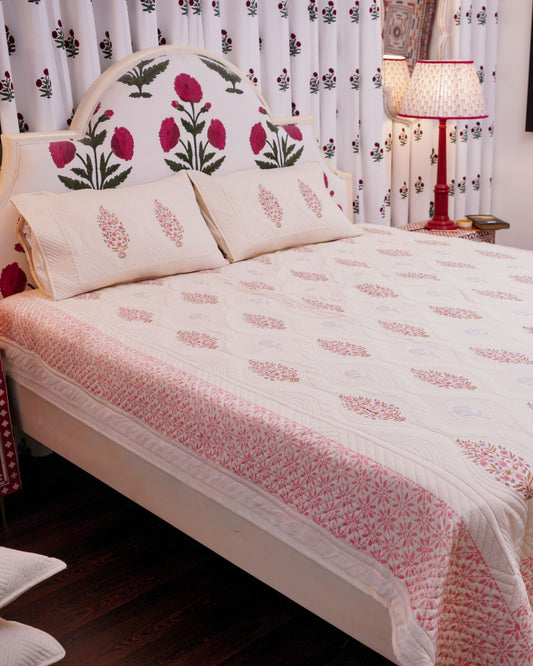 Hand Block Printed Mulmul Cotton Comfort Bedspread